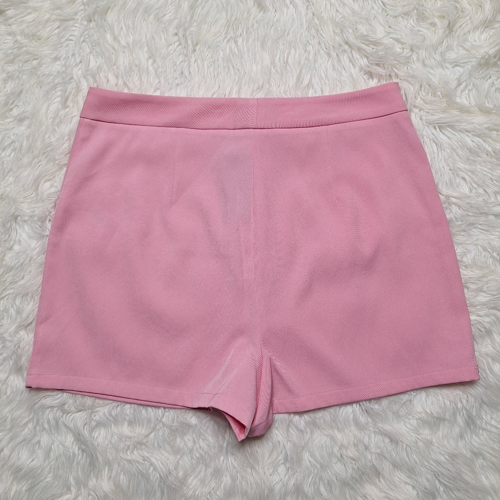 NEW Pretty Little Thing Tall Baby Pink Tailored Shorts - Picture 5 of 11